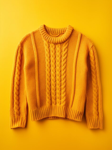 Zdjęcie trendy sweater top fotorealistyczna ilustracja pionowa odzież modna ai wygenerowała jasną ilustrację z stylowym sweterem