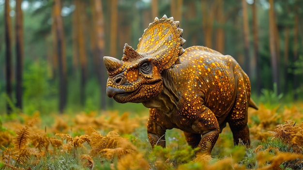 Zdjęcie triceratops w przyrodziejurassic giant