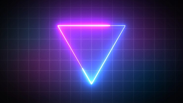 Zdjęcie trójkąt z wiązką lasera