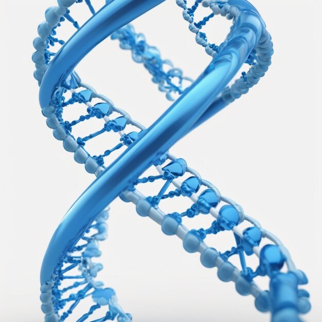 Zdjęcie trójwymiarowa niebieska helisa dna izolowana na przezroczystym tle