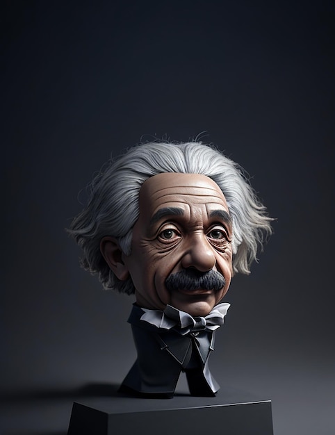 Trójwymiarowa postać z kreskówki Einsteina