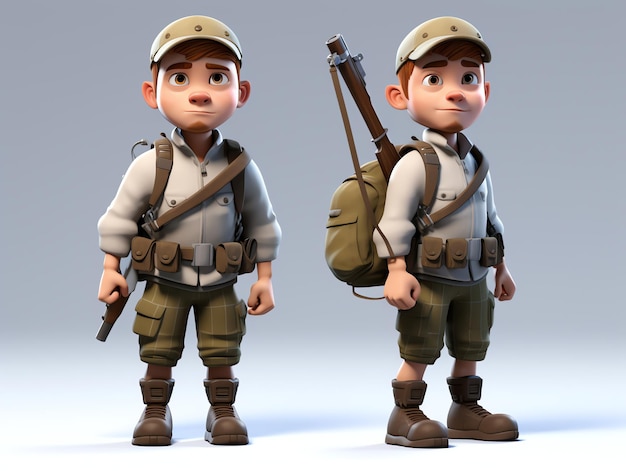 Trójwymiarowe portrety postaci młodej armii