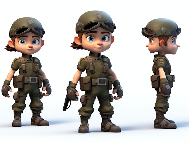 Trójwymiarowe portrety postaci młodej armii