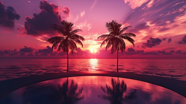 Tropical Oasis Sunlit Beach Escape