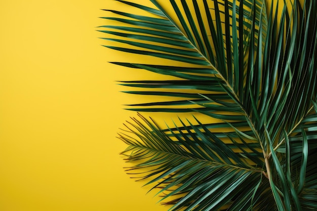 Tropical Vibe Eksotyczne liście palmowe w minimalistycznej modzie Letnia koncepcja