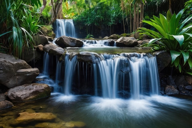 Tropical Waterfall Serenity