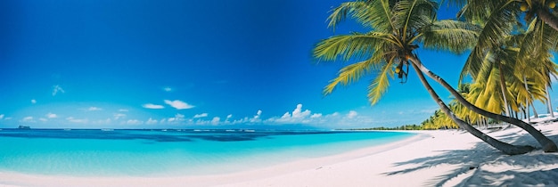 Zdjęcie tropikalna plaża i palmy malediwy ocean indyjski