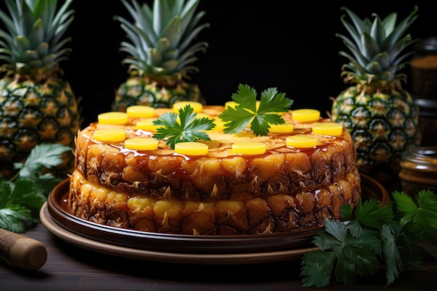 Tropikalna tarta z ananasem to słodka uczta