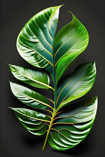 Tropikalne liście liście roślina dżungla krzak kompozycja kwiatowa natura tło izolowane na białym tle