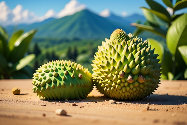 Tropikalne owoce durian pyszne zagraniczne importowane owoce drogie durian tapety tło