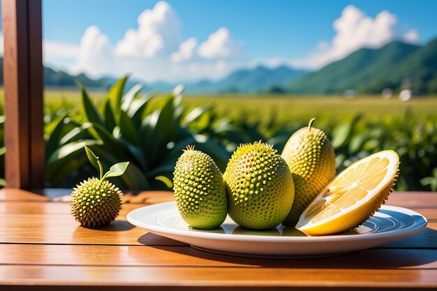 Zdjęcie tropikalne owoce durian pyszne zagraniczne importowane owoce drogie durian tapety tło