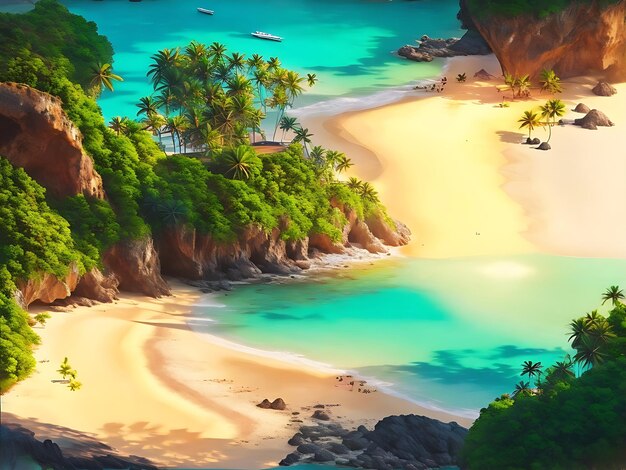 tropikalnej plaży