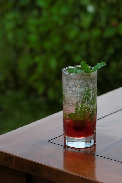 Truskawkowy napój mojito