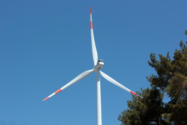 Trybuna wiatru w błękitne niebo Zrównoważona energia