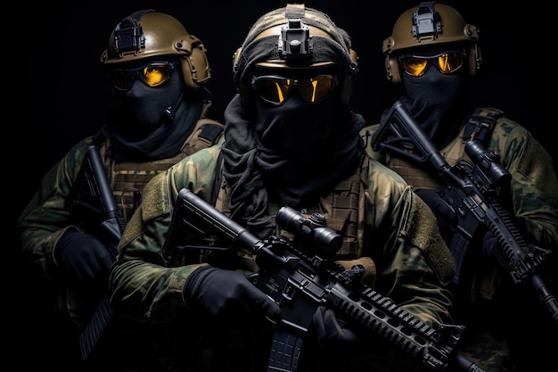 Trzy armie Stanów Zjednoczonych w masce