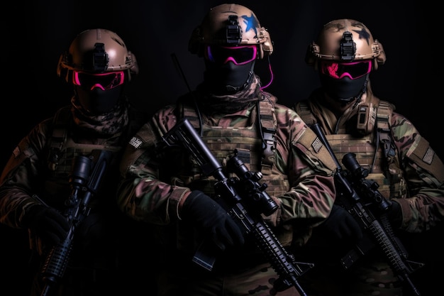 Trzy armie Stanów Zjednoczonych w masce