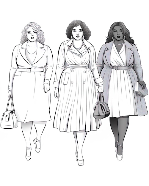 trzy kobiety idące w kolejce z jedną noszącą kurtkę