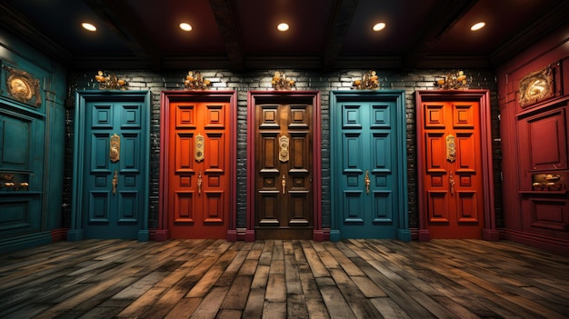 Zdjęcie trzy różne rodzaje drzwi prowadzące do różnych generatywnych ai
