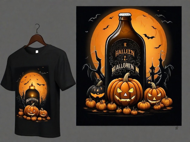 _Tshirt_design_Halloween_design HD 8K tapeta Stock Obraz fotograficzny