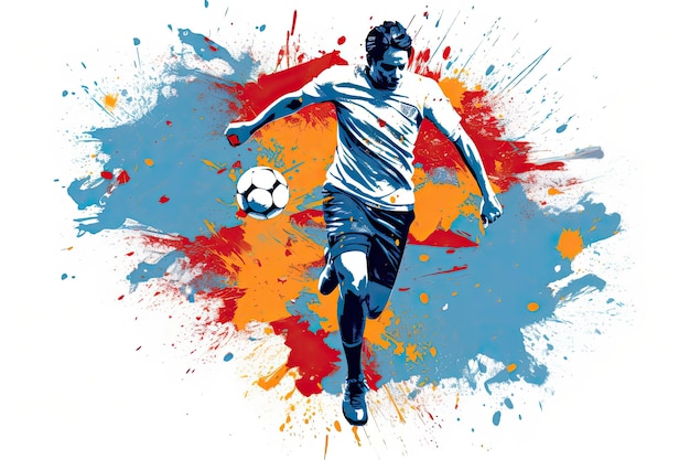 Tshirt Zaprojektuj grafikę, która oddaje energię kobiet grających w piłkę nożną Wygenerowane przez sztuczną inteligencję