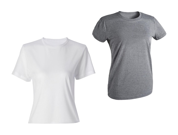 Tshirts kobieta na białym tle