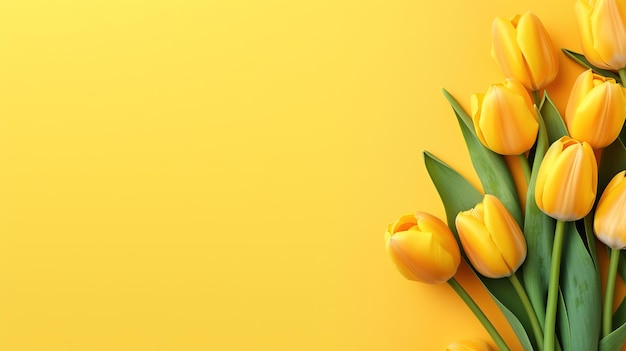 tulipan kwiat strony dekoracje tło z pustą przestrzenią