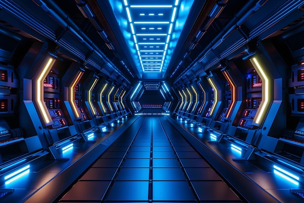 tunel z rzędem książek na ścianie i rzędzie książek na podłodze