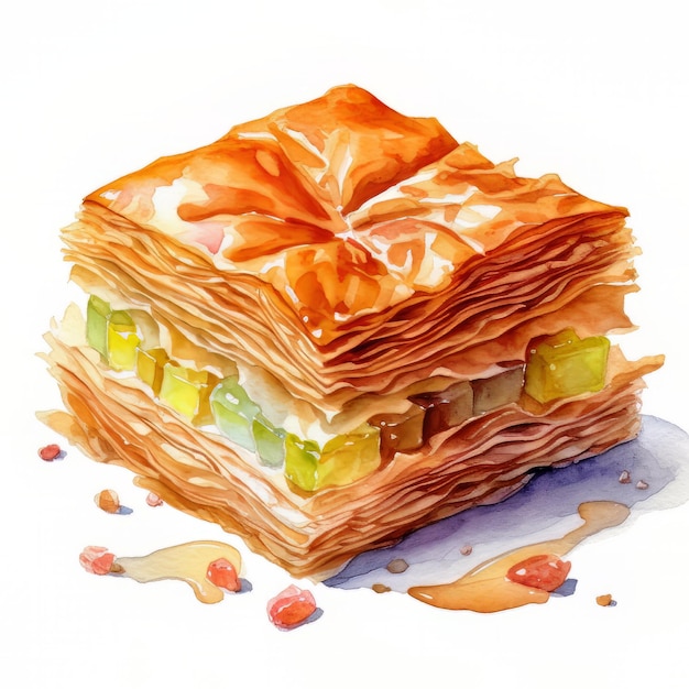 turecka baklava akwarela