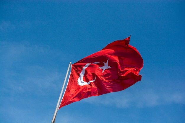 Zdjęcie turecka flaga widać