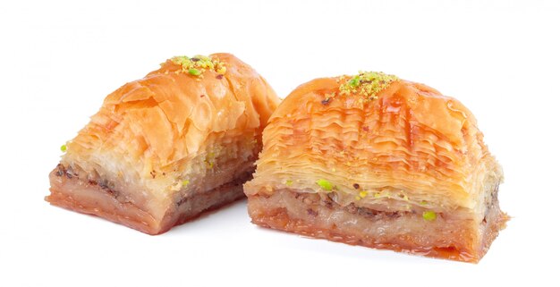 Turecki Ramadan Deserowy Baklava odizolowywający na bielu