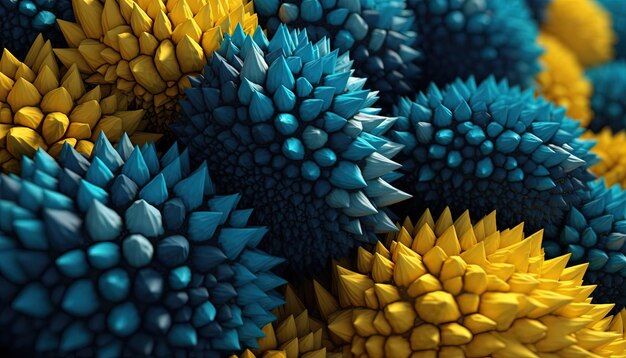 Turquoiseyellow 3d trójkąta geometryczne tło Generative Ai