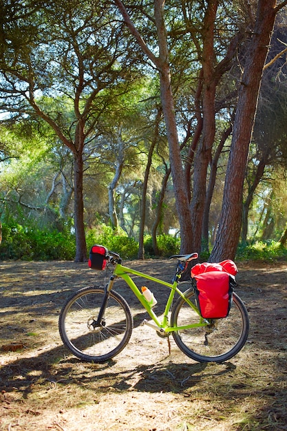turystyka rowerowa rower w Hiszpanii z panierami