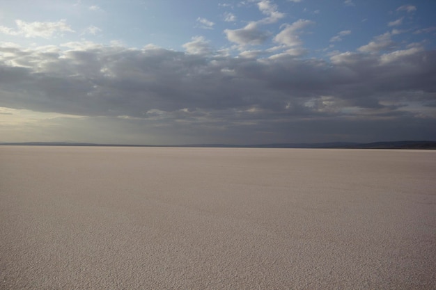 Tuz Golu Turcja Salt Lake Biała słona woda