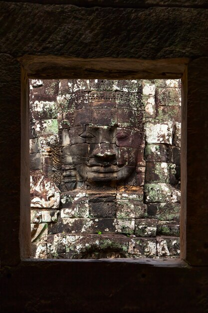 Twarz Buddy w świątyni Bayon, Angkor Wat, Kambodża