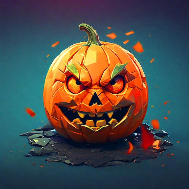 Twarz Halloween Dynia Wściekła Dynia Twarz Magiczna świecące Oczy Projekt Koszulki