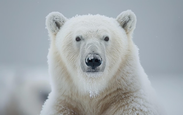 Twarz niedźwiedzia polarnego z bliska Generatywna sztuczna inteligencja