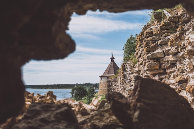 Twierdza Oreshek na brzegu jeziora Ładoga