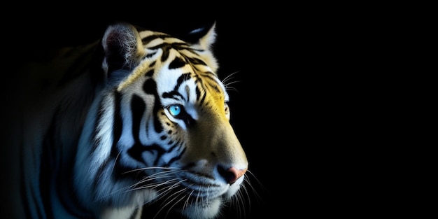 Tygrys o niebieskich oczach