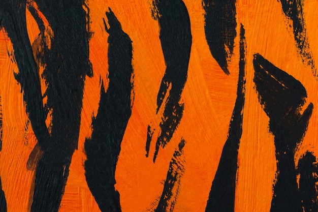 Tygrys Pomarańczowy czarny akryl w paski Modny wzór tła