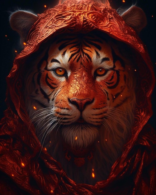 Tygrys w czerwonym kapturze