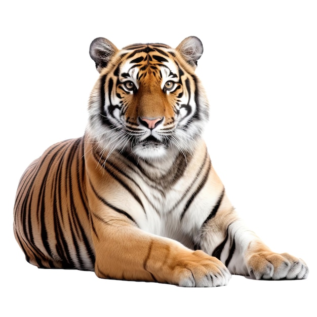 Tygrys Wyizolowany Na Białym Tle Przejrzyste Wykorzystanie Do Banera I Zaproszenia Z Nadrukiem T Shirt Ekranu Tkaniny