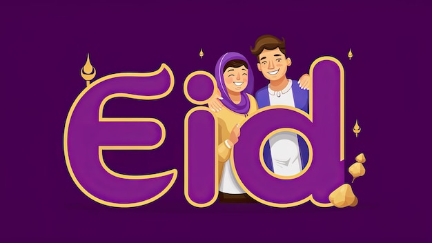 Zdjęcie typografia eid al adha eid mubarak pozdrowienie islamskie ilustracja z latarnią