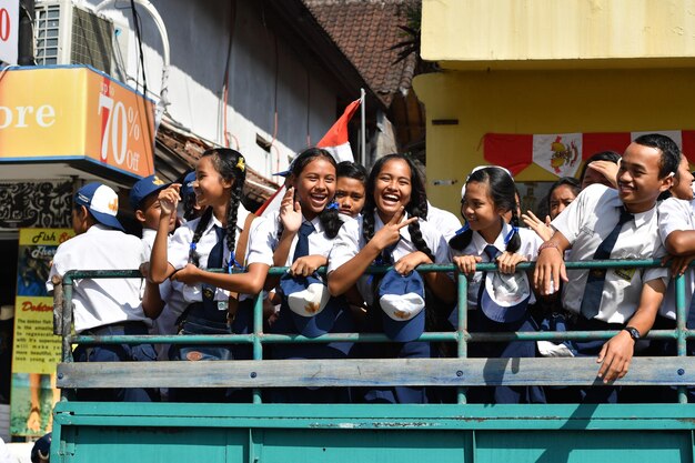 Zdjęcie ubud indonezja 17 sierpnia 2016 dzień niepodległości obchodzony jest w całym kraju