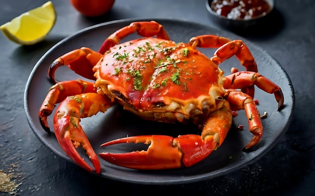 Uchwyć Esencję Chili Crab W Uroczym Zdjęciu Fotograficznym