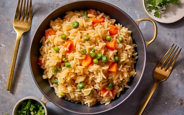 Uchwyć esencję Rice Pilaf w uroczym zdjęciu fotograficznym