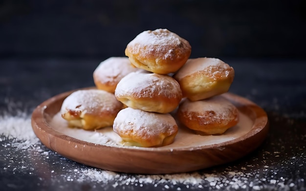 Uchwyć esencję Sufganiyot na przepysznym zdjęciu jedzenia