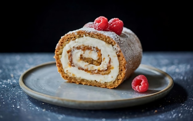 Uchwyć esencję Swiss Roll na przepysznym zdjęciu jedzenia