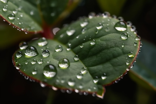 Uchwycenie piękna makrofotografii kropli wody na roślinach