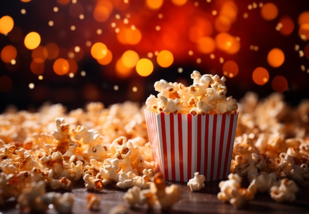 Uchwycenie wspomnień Doświadczenie filmowe z obrazem tła Data i popcorn