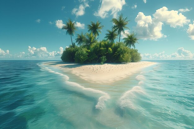 Zdjęcie ucieczka do raju na wyspie uśpionej przez słońce